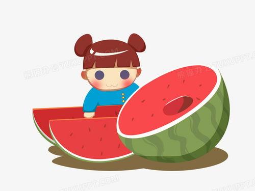 女孩吃瓜卡通,女孩们的卡通吃瓜日记